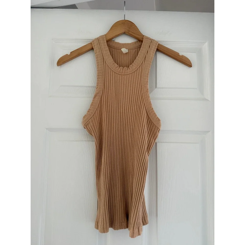 Free People Intimately Racerback Camel Tank Boho Loungewear